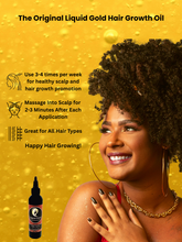 Hair Growth Oil - Liquid Gold Sulfur Version 4oz For Thicker Longer Hair